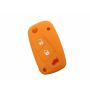 Capa silicone Fiat, flip três botões, laranja