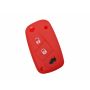 Capa silicone Fiat, flip três botões, vermelho