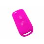 Capa silicone Mercedes, dois botões, rosa