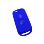 Capa silicone Mercedes, dois botões, azul