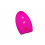 Capa silicone Nissan, três botões, rosa