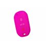Capa silicone Peugeot, flip três botões, rosa