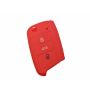 Capa silicone Volkswagen, três botões, vermelho