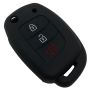 Capa silicone Hyundai, flip três botões, negro