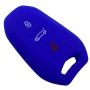 Capa Silicone Peug Três Botões Smartkey Azul