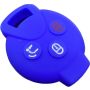Capa silicone Smart, três botões, azul
