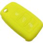 Capa silicone Volkswagen, três botões, amarela