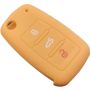 Capa silicone Volkswagen, três botões, laranja
