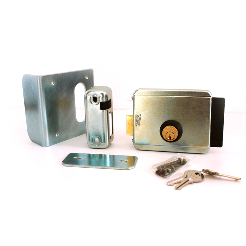 Fechadura elétrica de sobrepor Viro 8992.2, entrada ajustável de 50 a 80mm, esquerda