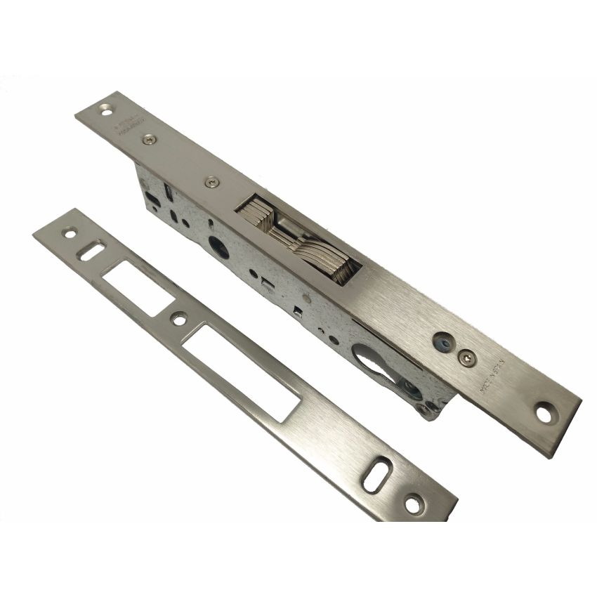 Fechadura de embutir alumínio Tesa 4241 sem trinco, entrada 25mm, inox