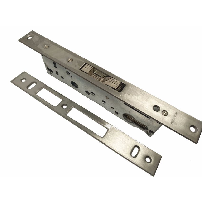 Fechadura de embutir alumínio Tesa 4241 sem trinco, entrada 35mm, inox