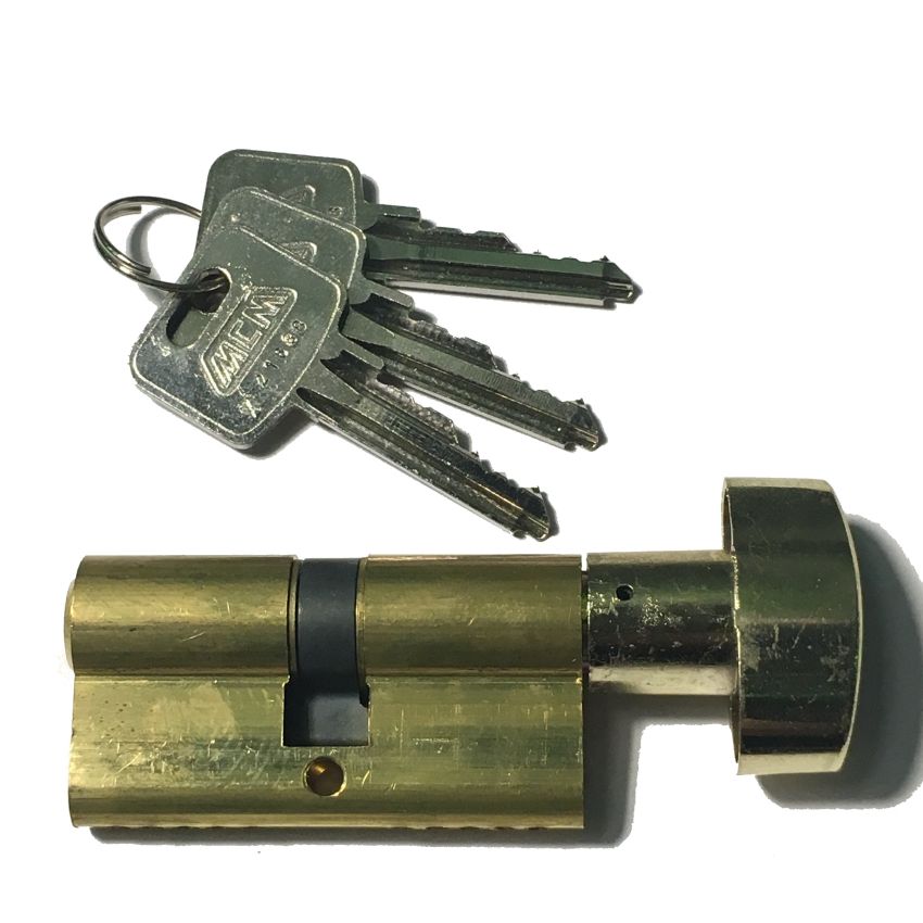 Cilindro MCM 4ME 30x30mm latonado de botão