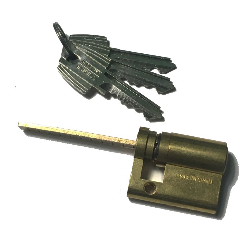 Cilindro Tesa TE5 30x10mm latonado e regulável