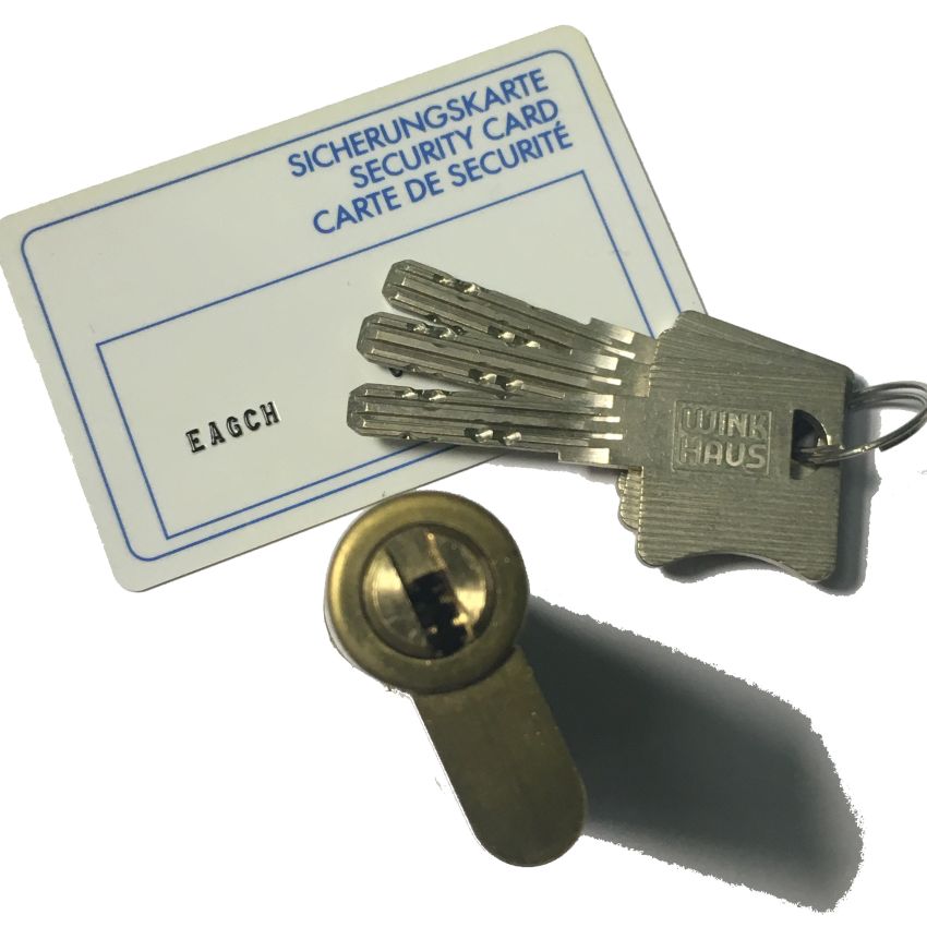 Cilindro Winkhaus XT 30x50mm latonado