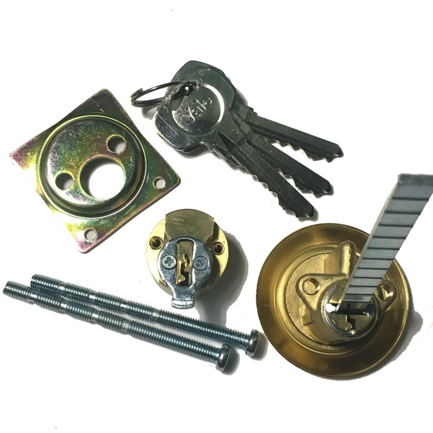 Cilindro Yale 2202231 redondo, diâmetro 29mm latonado