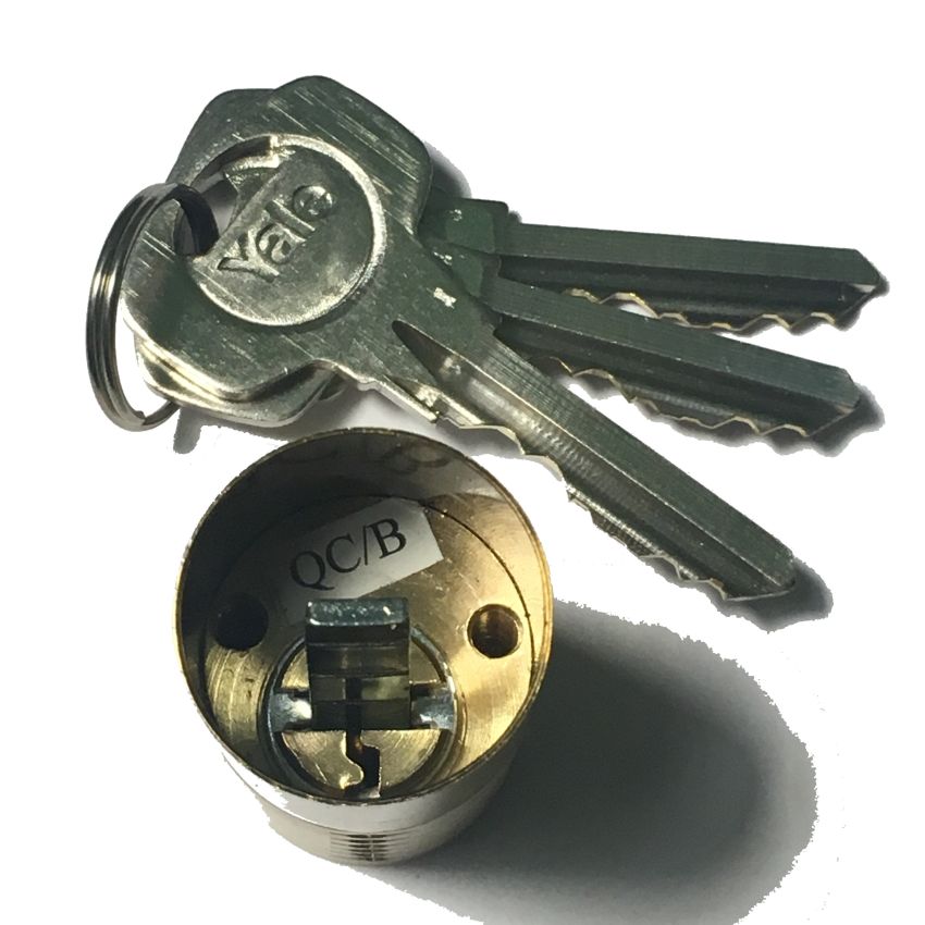 Cilindro Yale 2250045 redondo, diâmetro 48mm latonado