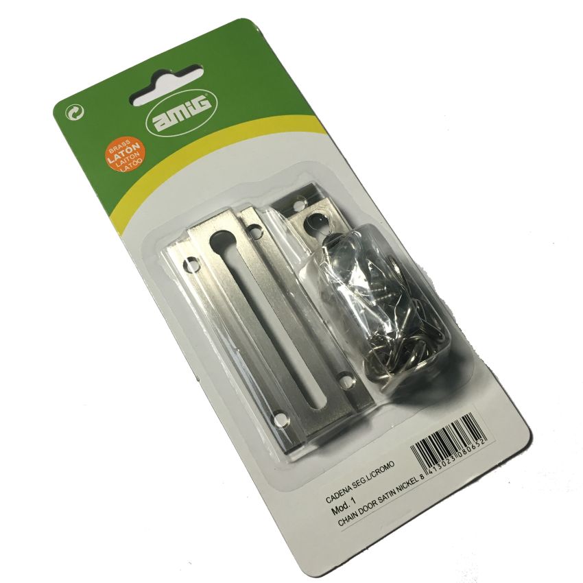 Corrente Amig niquelada satinada, modelo 1, 8065