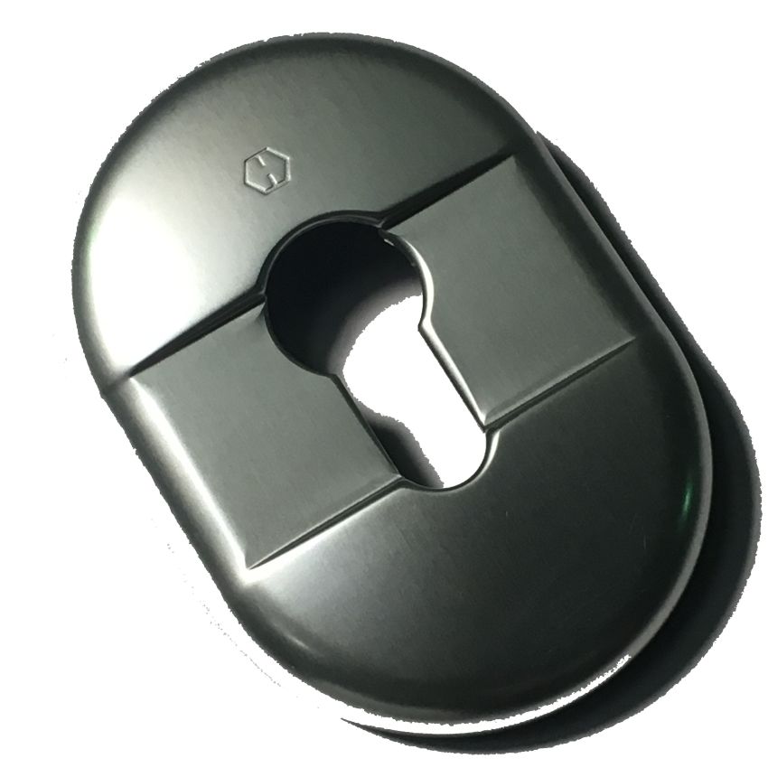 Espelho oval interior Dierre, para cilindro de perfil europeu, cromado