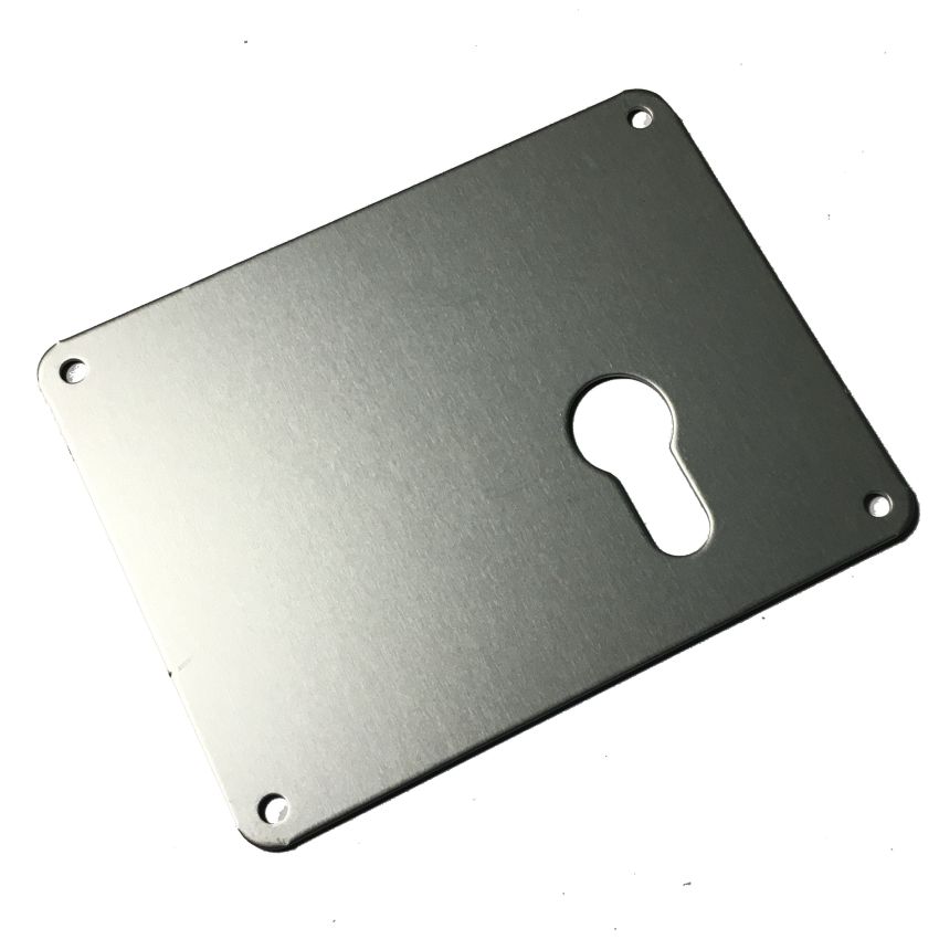 Espelho retangular Mottura interior, para cilindro de perfil europeu, porta direita, em alumínio anodizado