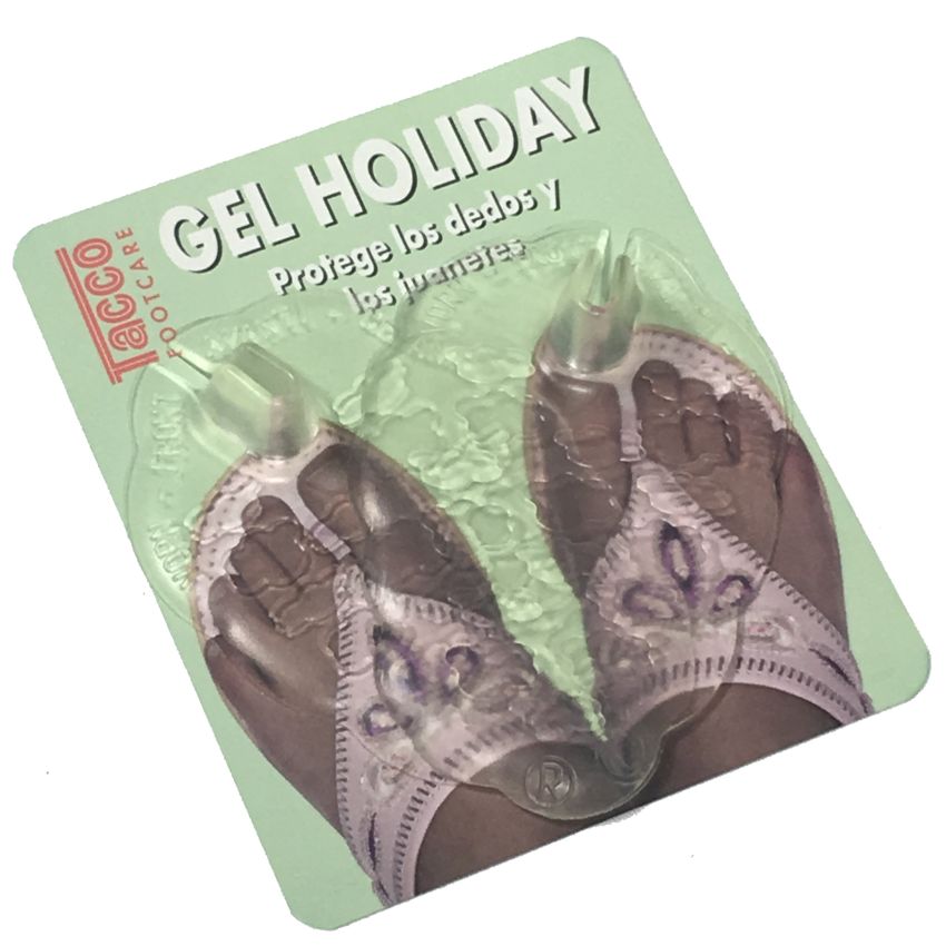 Meia palmilha em gel Tacco Holiday para chinelos de meter o dedo