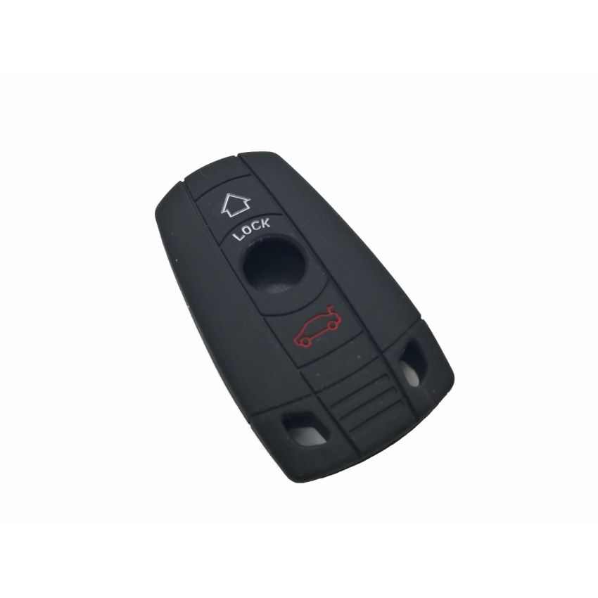 Capa silicone BMW,  três botões, negra