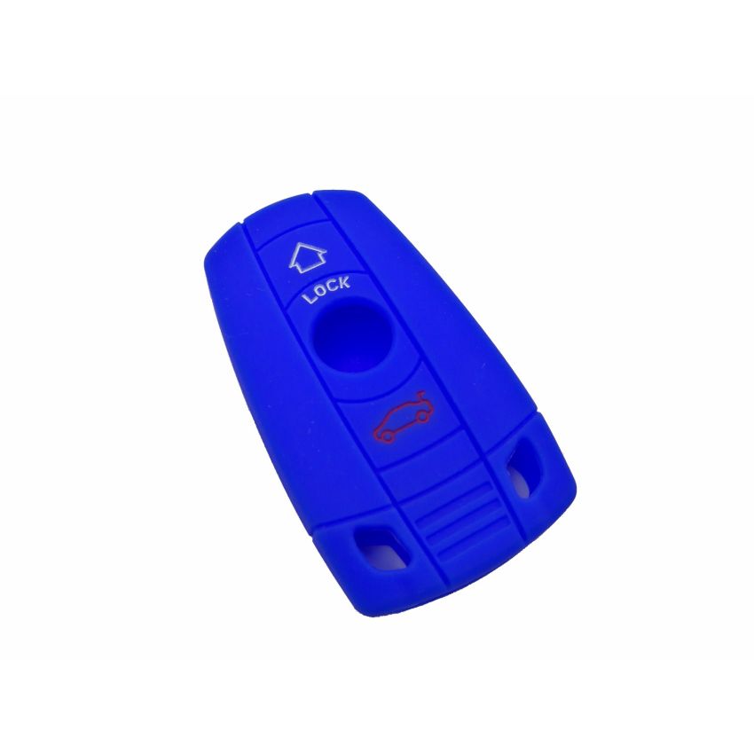 Capa silicone BMW, três botões, azul