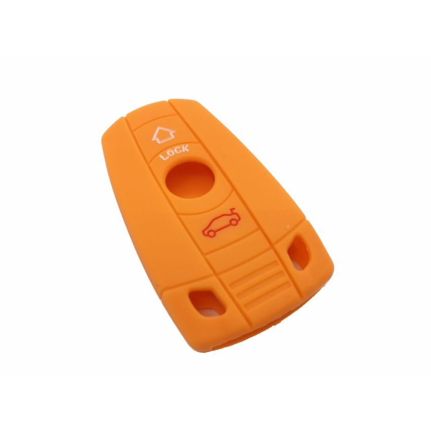 Capa silicone BMW, três botões, laranja