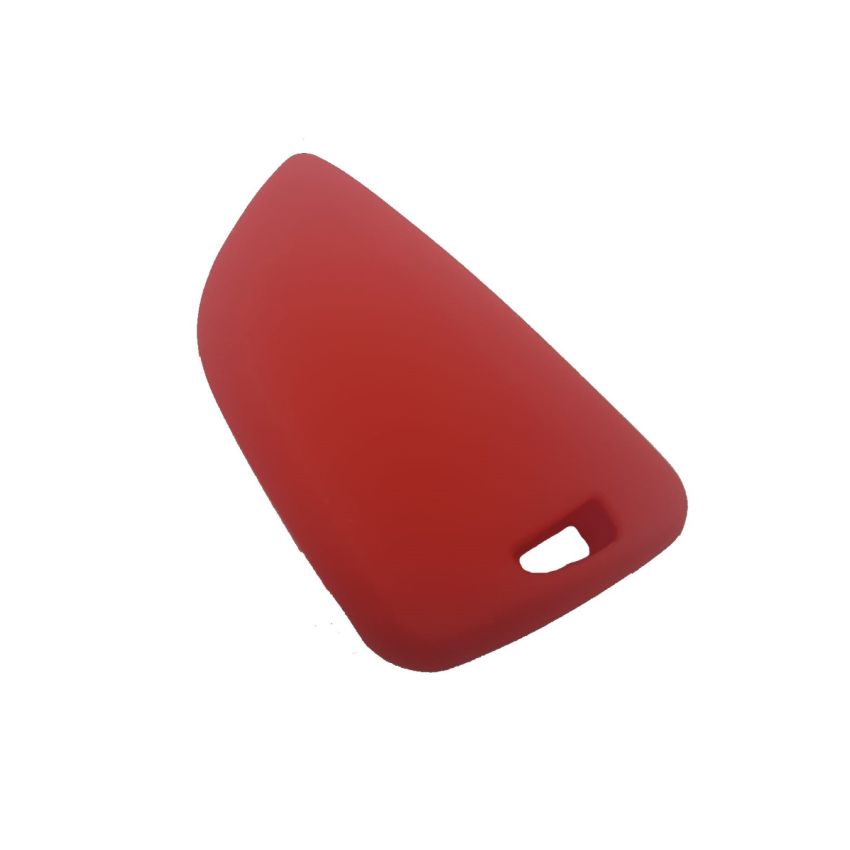 Capa silicone BMW, três botões, Smartkey proximidade, vermelho
