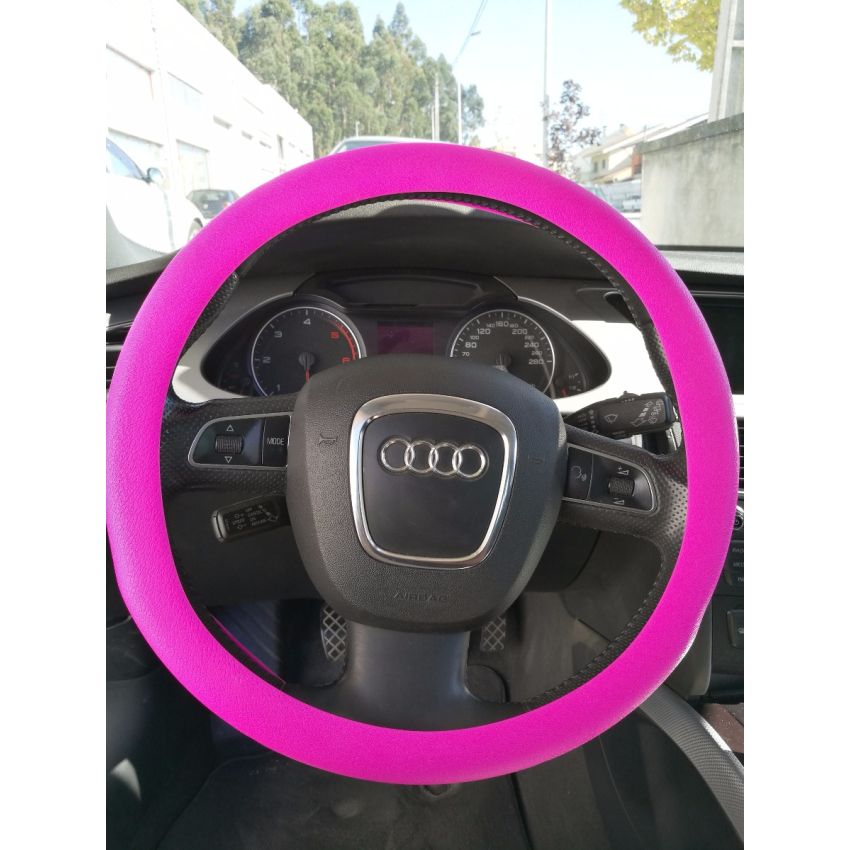 Capa de volante em silicone, rosa
