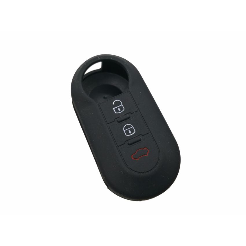 Capa silicone Fiat, flip três botões, negra