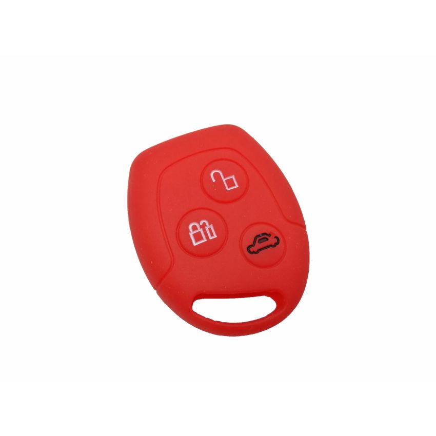 Capa silicone Ford, três botões, vermelho