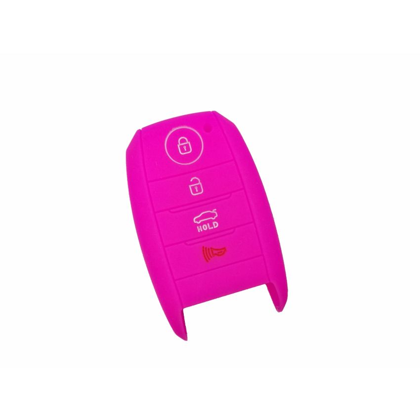Capa silicone Kia, quatro botões, proximidade, rosa