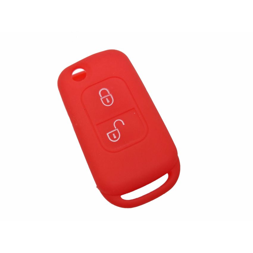 Capa silicone Mercedes, dois botões, vermelho
