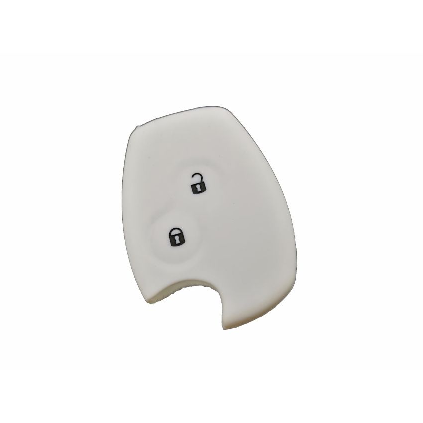 Capa silicone Renault, dois botões, branco