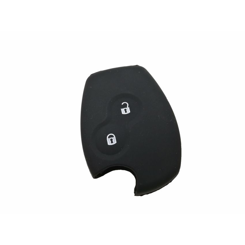 Capa silicone Renault, dois botões, negra