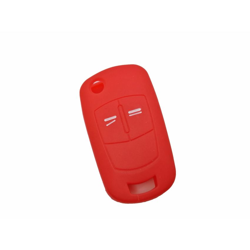 Capa silicone Opel, flip dois botões, vermelho