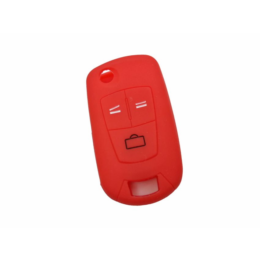 Capa silicone Opel, flip três botões,vermelho
