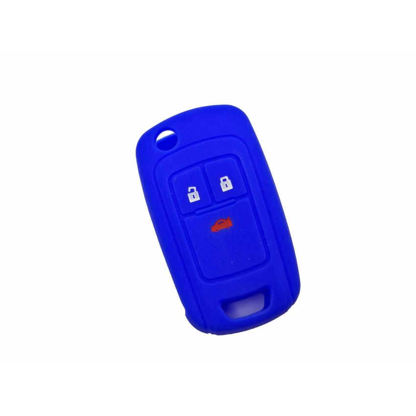 Capa silicone Opel, flip três botões, azul
