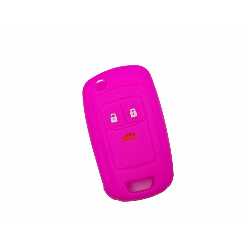 Capa silicone Opel, flip três botões, rosa