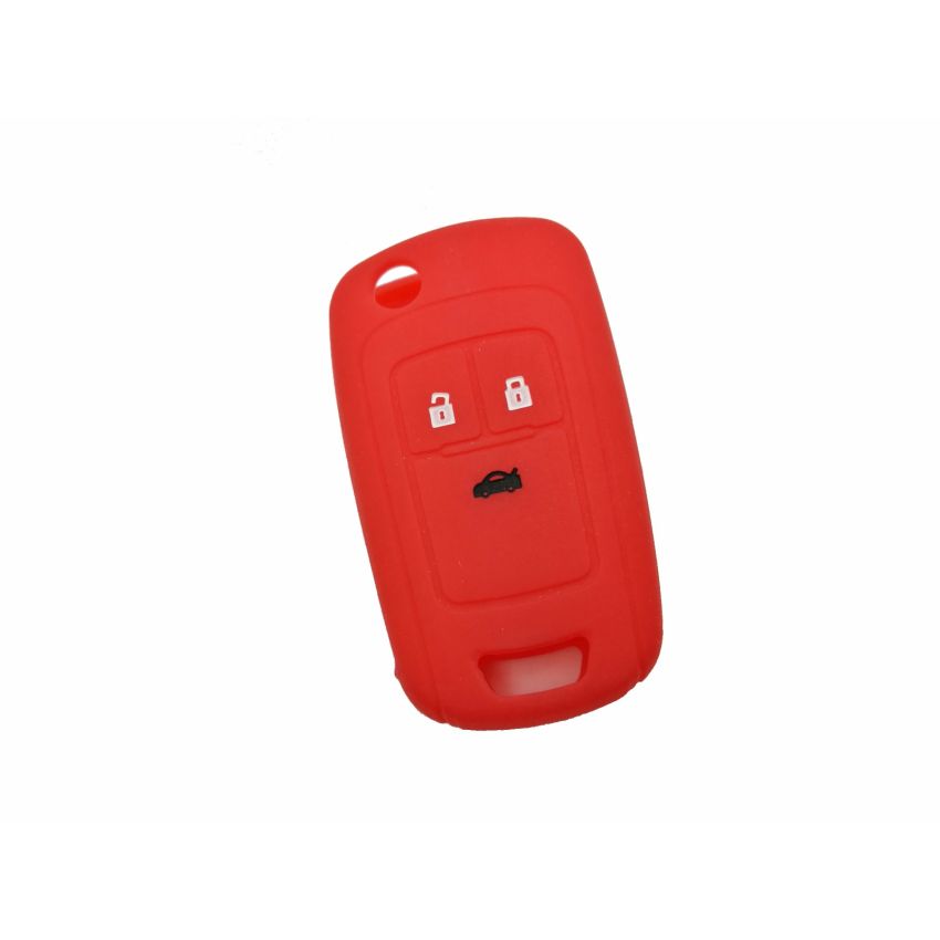 Capa silicone Opel, flip três botões, vermelho