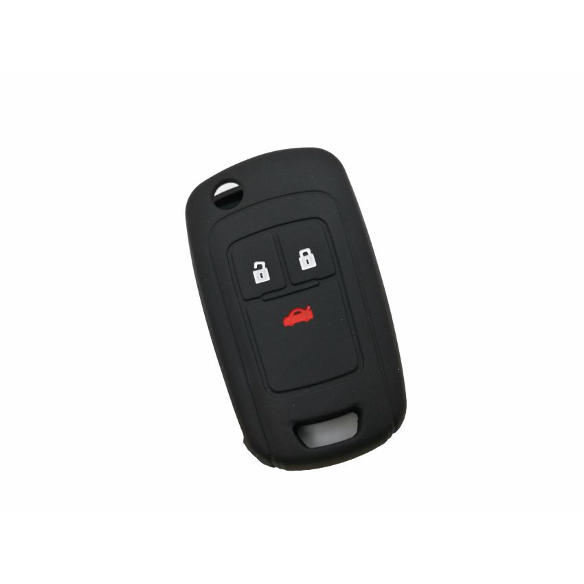 Capa silicone Opel, flip três botões, negra