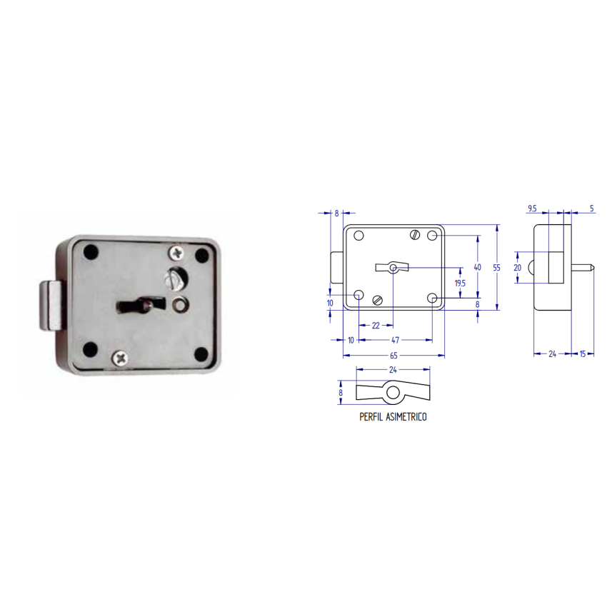 Fechadura Aga P/ Cofre 244/11G