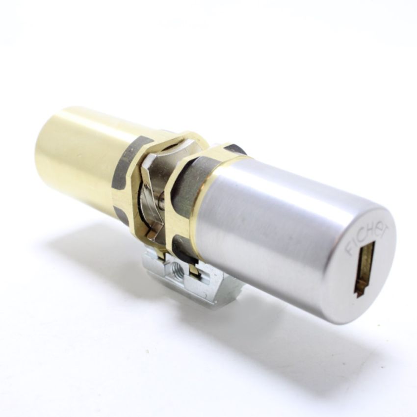 Cilindro Fichet 787 Z, monobloco p/Protecdoor c/4 chaves, cromado