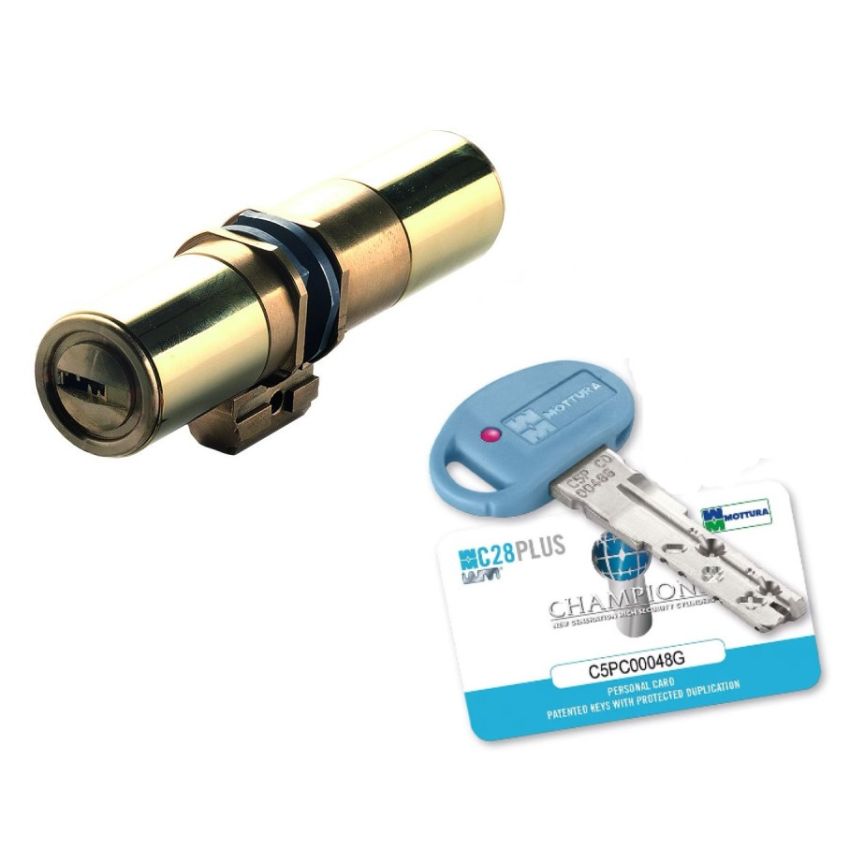 Cilindro Mottura Champions C28 PLUS TP8D506201 para portas Fichet Vertipoint