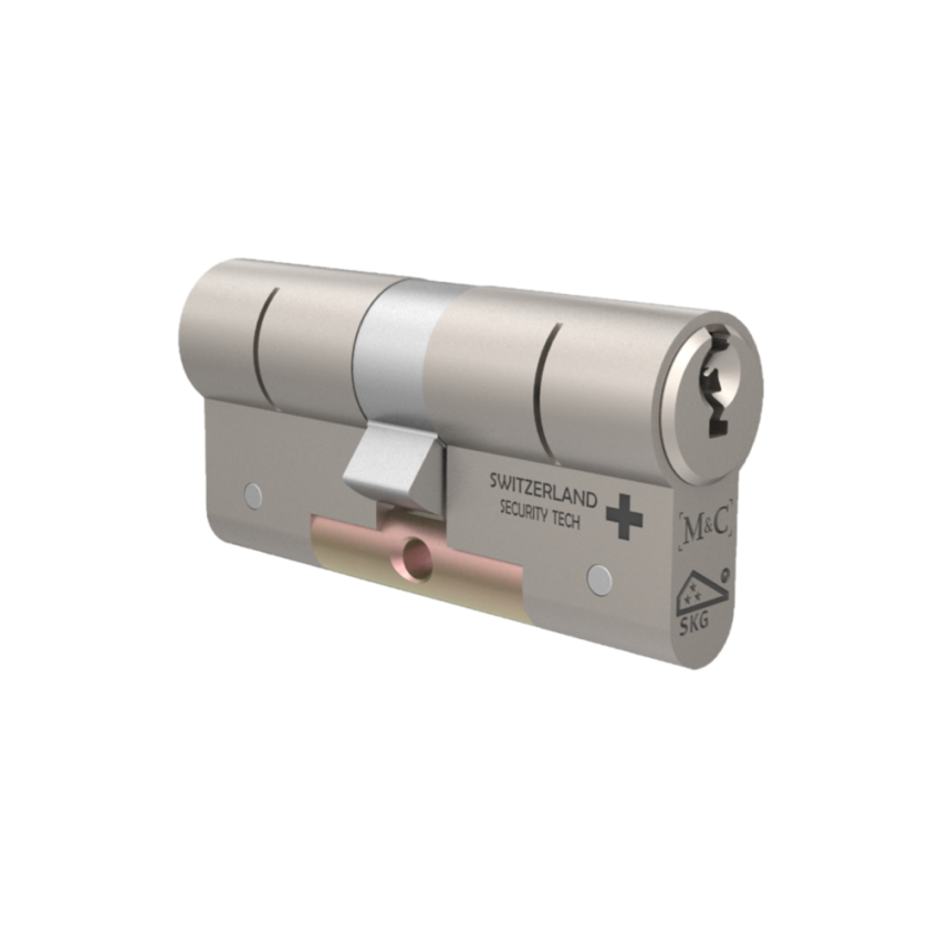 Cilindro M&C Matrix 32x32mm niquelado