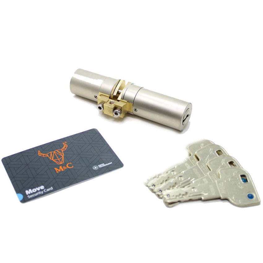 Cilindro M&C Move niquelado, p/Fichet monobloco