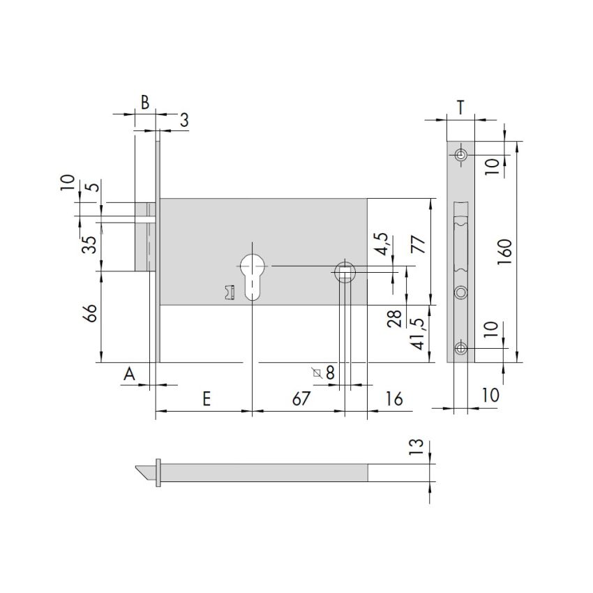 Fechadura CISA eléctrica 14350