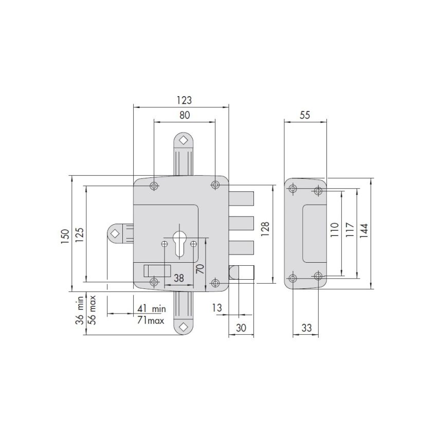 Fechadura CISA 56157.60.2