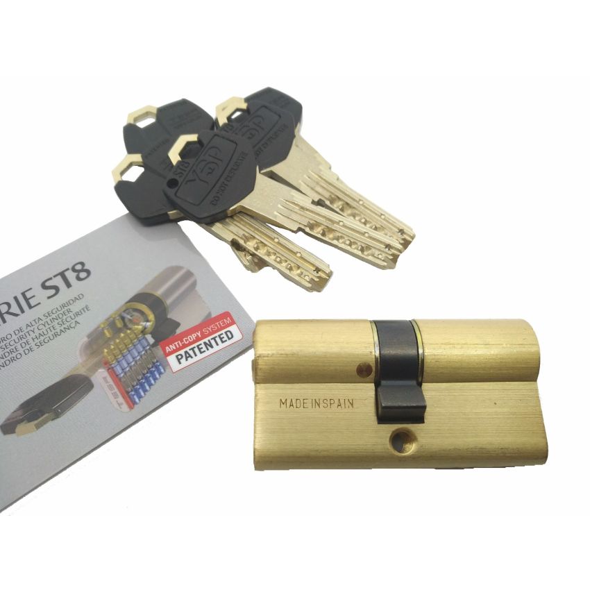 Cilindro ST8 Chaviarte 40x45mm latonado