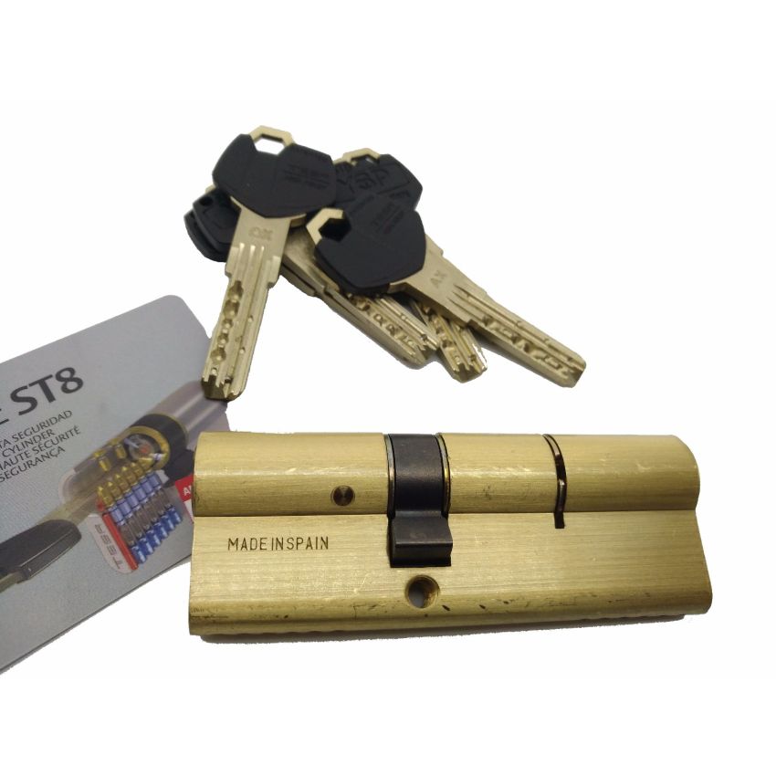 Cilindro Tesa ST8 35x55mm latonado